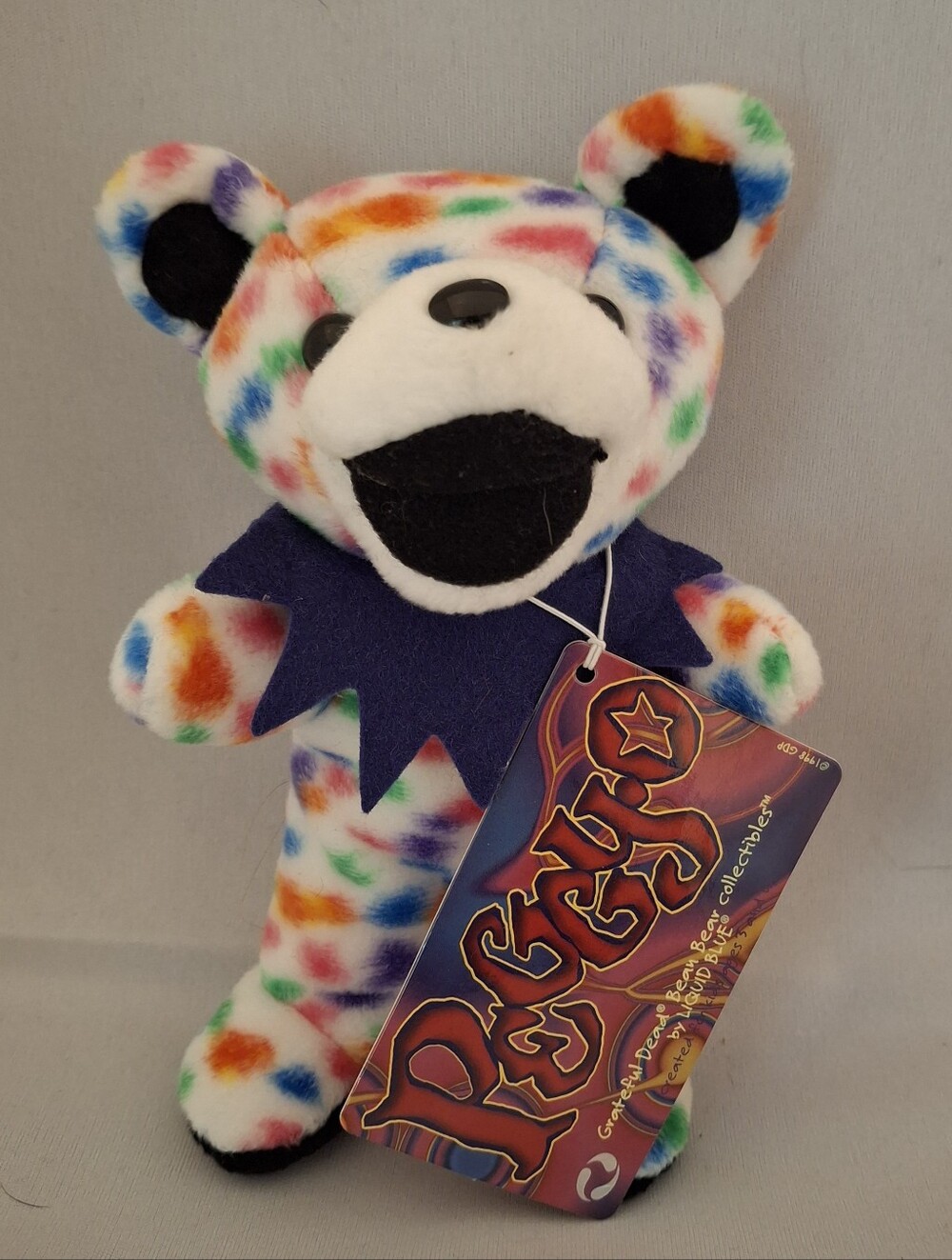 Grateful Dead Dancing Bean Bear PEGGY-O NWT Liquid Blue Vintage Plush 7" Beanie